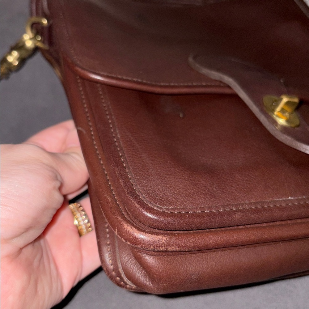 Vintage coach brown leather crossbody - Picture 5 of 12